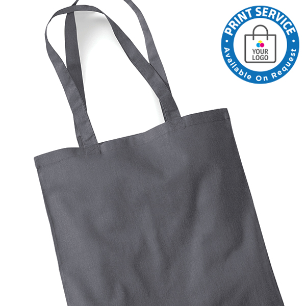 Grey Cotton Bags from stock at MIDPAC. Available plain from 25 bags or Printed Cotton Bags with your company logo